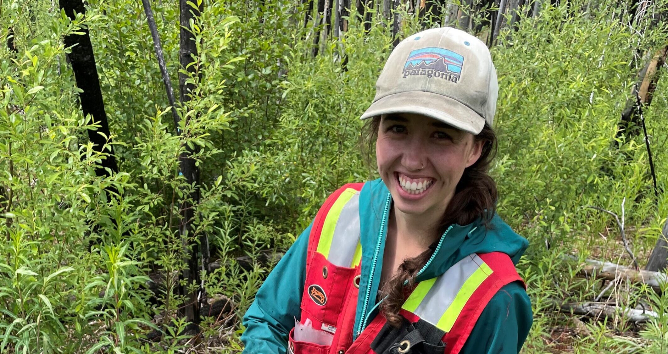 Jocelyn collects field samples